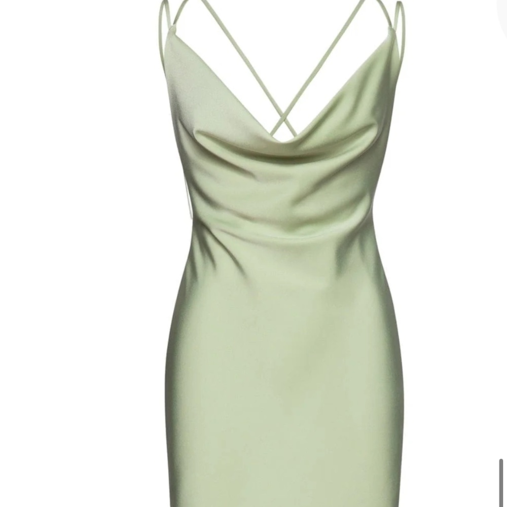 Milla Cowl beck slip dress in beige
